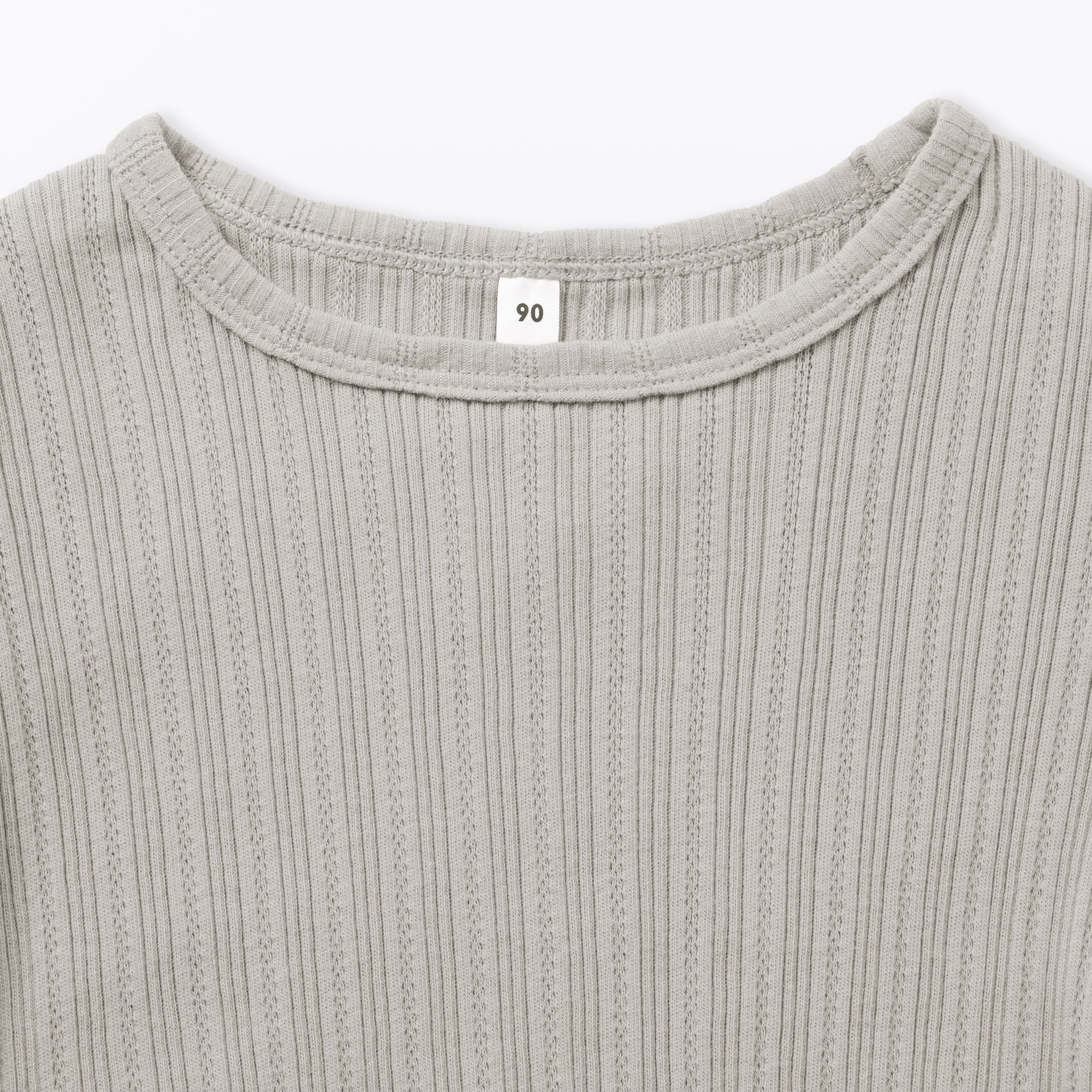 ベビー　あたまするっと　透かし柄クルーネック半袖Ｔシャツ