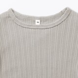 ベビー　あたまするっと　透かし柄クルーネック半袖Ｔシャツ