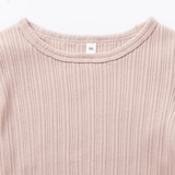ベビー　あたまするっと　透かし柄クルーネック半袖Ｔシャツ