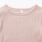 ベビー　あたまするっと　透かし柄クルーネック半袖Ｔシャツ