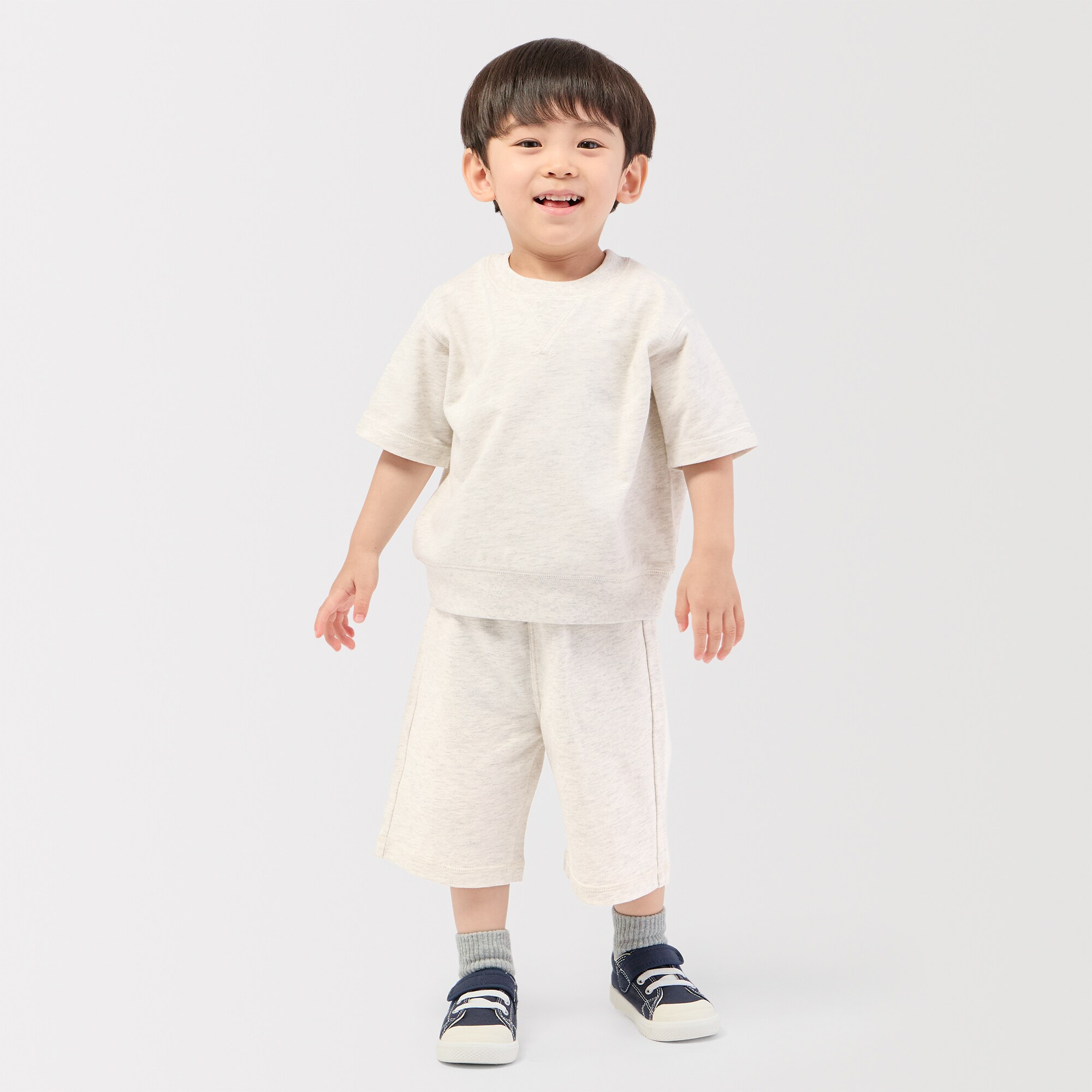 ベビー　あたまするっと　ライトスウェット五分袖Ｔシャツ