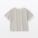 ベビー　あたまするっと　肌離れの良いムラ糸クルーネック五分袖Ｔシャツ