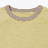 ベビー　あたまするっと　肌離れの良いムラ糸クルーネック五分袖Ｔシャツ