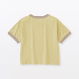 ベビー　あたまするっと　肌離れの良いムラ糸クルーネック五分袖Ｔシャツ