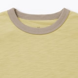 ベビー　あたまするっと　肌離れの良いムラ糸クルーネック五分袖Ｔシャツ