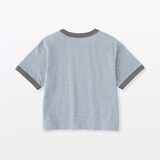 ベビー　あたまするっと　肌離れの良いムラ糸クルーネック五分袖Ｔシャツ