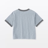 ベビー　あたまするっと　肌離れの良いムラ糸クルーネック五分袖Ｔシャツ