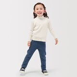 ベビー　透かし柄モックネック長袖Ｔシャツ