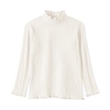 ベビー　透かし柄モックネック長袖Ｔシャツ