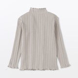 ベビー　透かし柄モックネック長袖Ｔシャツ