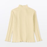 ベビー　透かし柄モックネック長袖Ｔシャツ