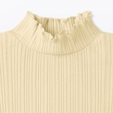 ベビー　透かし柄モックネック長袖Ｔシャツ