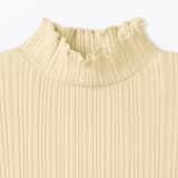 ベビー　透かし柄モックネック長袖Ｔシャツ