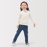 ベビー　透かし柄モックネック長袖Ｔシャツ