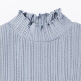 ベビー　透かし柄モックネック長袖Ｔシャツ
