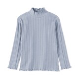 ベビー　透かし柄モックネック長袖Ｔシャツ