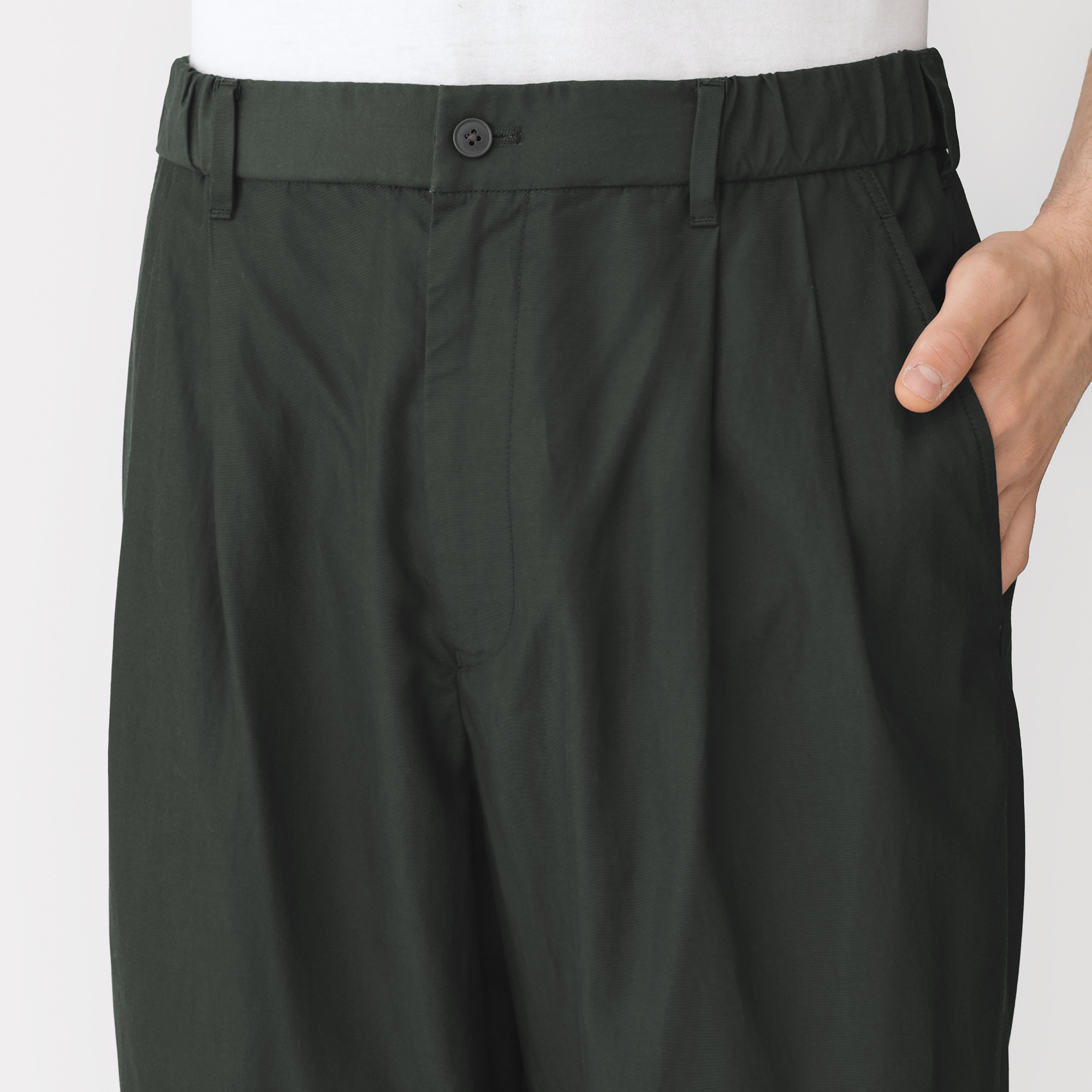 紳士 なめらか ツータックストレートパンツ | 無印良品