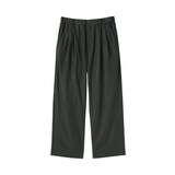 紳士　なめらか　ツータックストレートパンツ