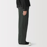 紳士　なめらか　ツータックストレートパンツ
