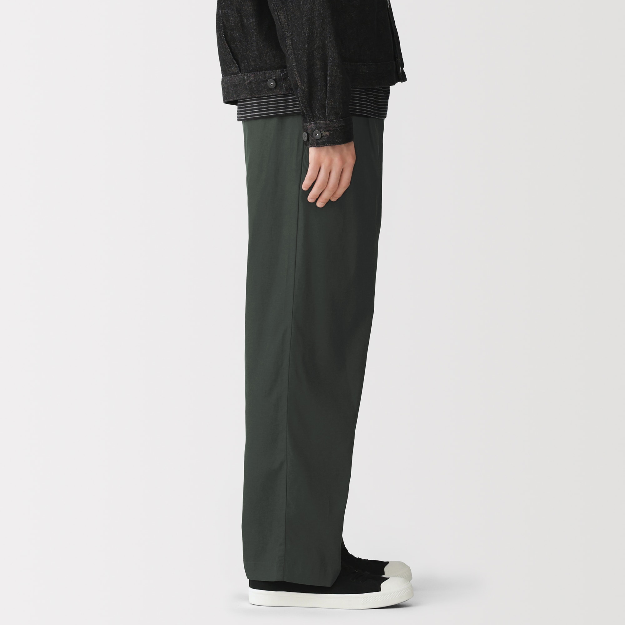 紳士 なめらか ツータックストレートパンツ | 無印良品