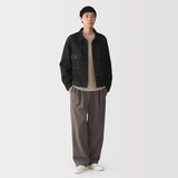 紳士　起毛ジャージー　イージータックパンツ