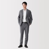 紳士　起毛ストレッチノータックパンツ
