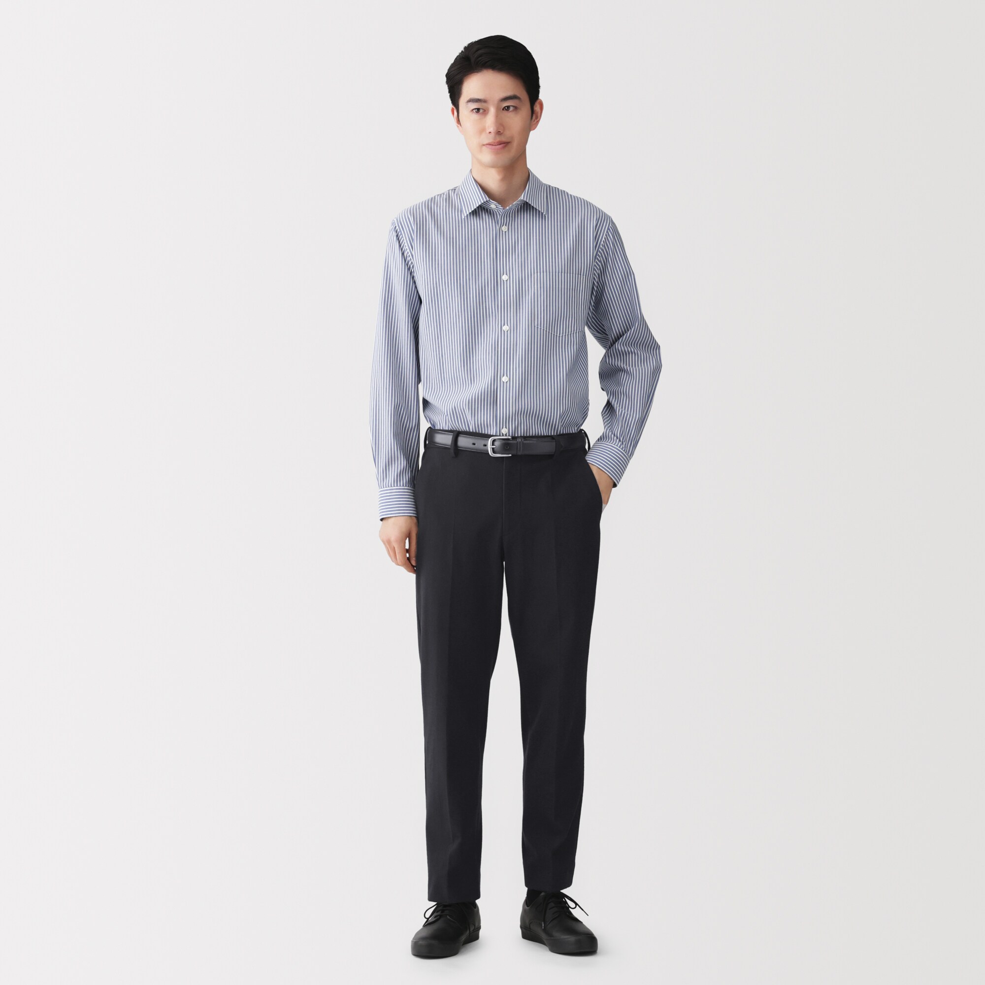 紳士　起毛ストレッチノータックパンツ