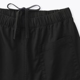 婦人　洗いざらし　コットンイージーテーパードパンツ