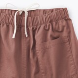 婦人　洗いざらし　コットンイージーテーパードパンツ