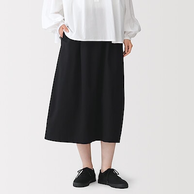 婦人　洗いざらしコットン　イージースカート