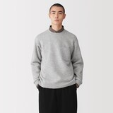 紳士　カシミヤ混　ミドルゲージクルーネックセーター