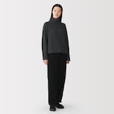 婦人　カシミヤ混ブークレタートルネックセーター