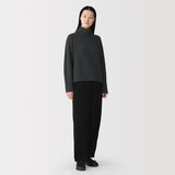 婦人　カシミヤ混ブークレタートルネックセーター