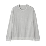 紳士　昔ながらの製法で編み立てた天竺クルーネック長袖Ｔシャツ