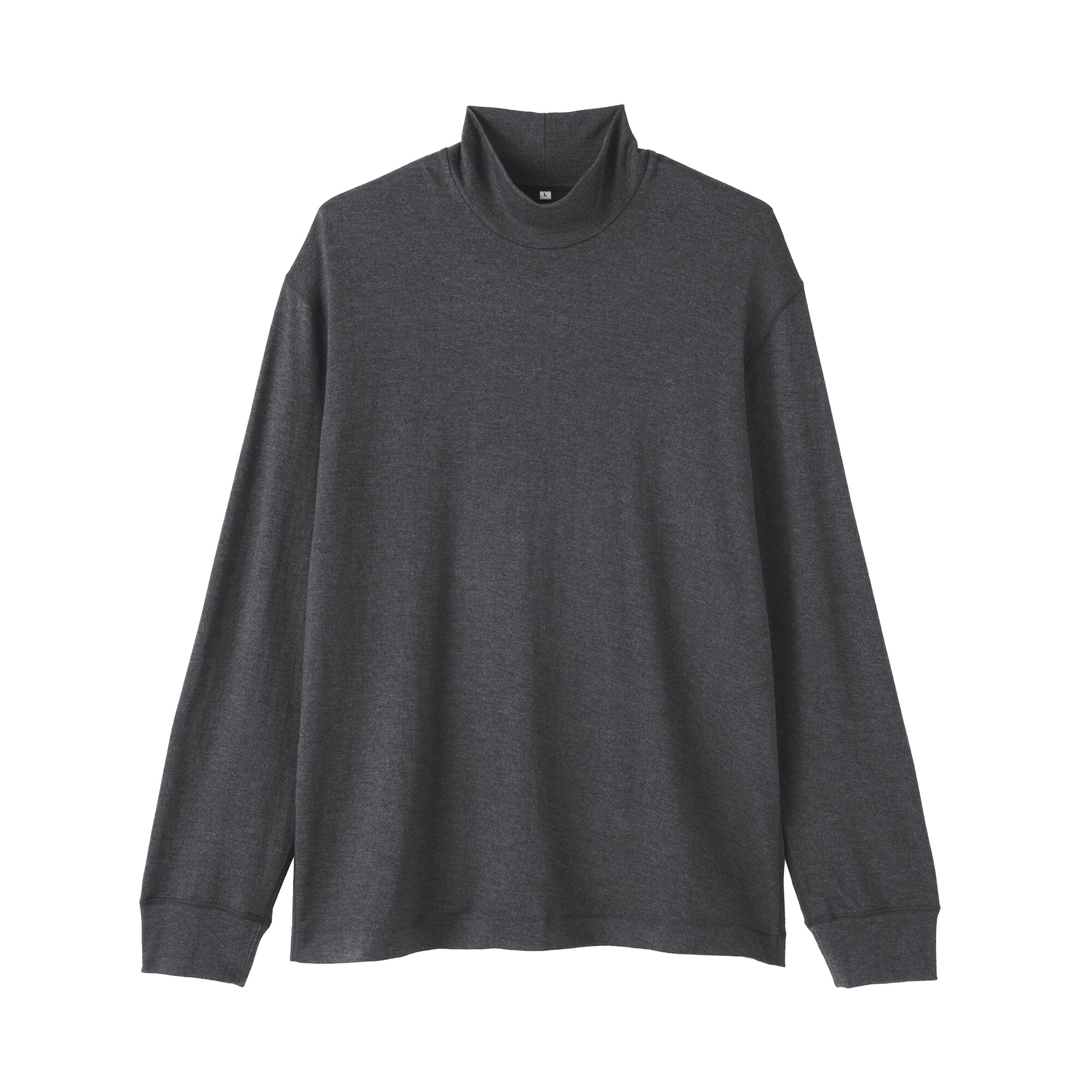 紳士　昔ながらの製法で編み立てた天竺ハイネック長袖Ｔシャツ