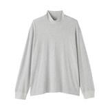 紳士　昔ながらの製法で編み立てた天竺ハイネック長袖Ｔシャツ