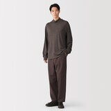 紳士　昔ながらの製法で編み立てた天竺ハイネック長袖Ｔシャツ