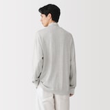 紳士　昔ながらの製法で編み立てた天竺ハイネック長袖Ｔシャツ