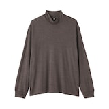 紳士　昔ながらの製法で編み立てた天竺ハイネック長袖Ｔシャツ