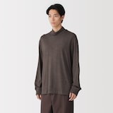 紳士　昔ながらの製法で編み立てた天竺ハイネック長袖Ｔシャツ