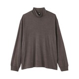 紳士　昔ながらの製法で編み立てた天竺ハイネック長袖Ｔシャツ