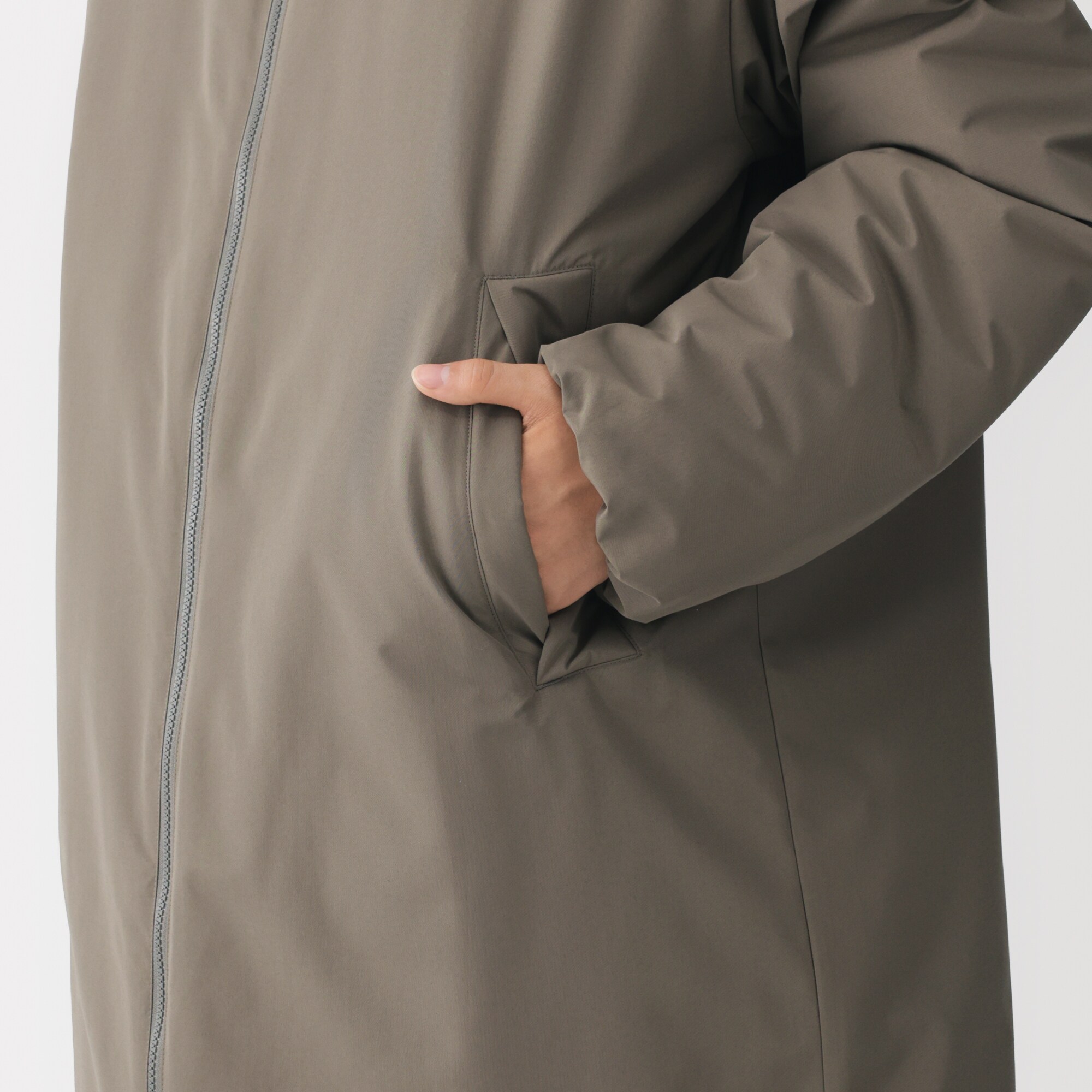 紳士　中わた防風スタンドカラーコート