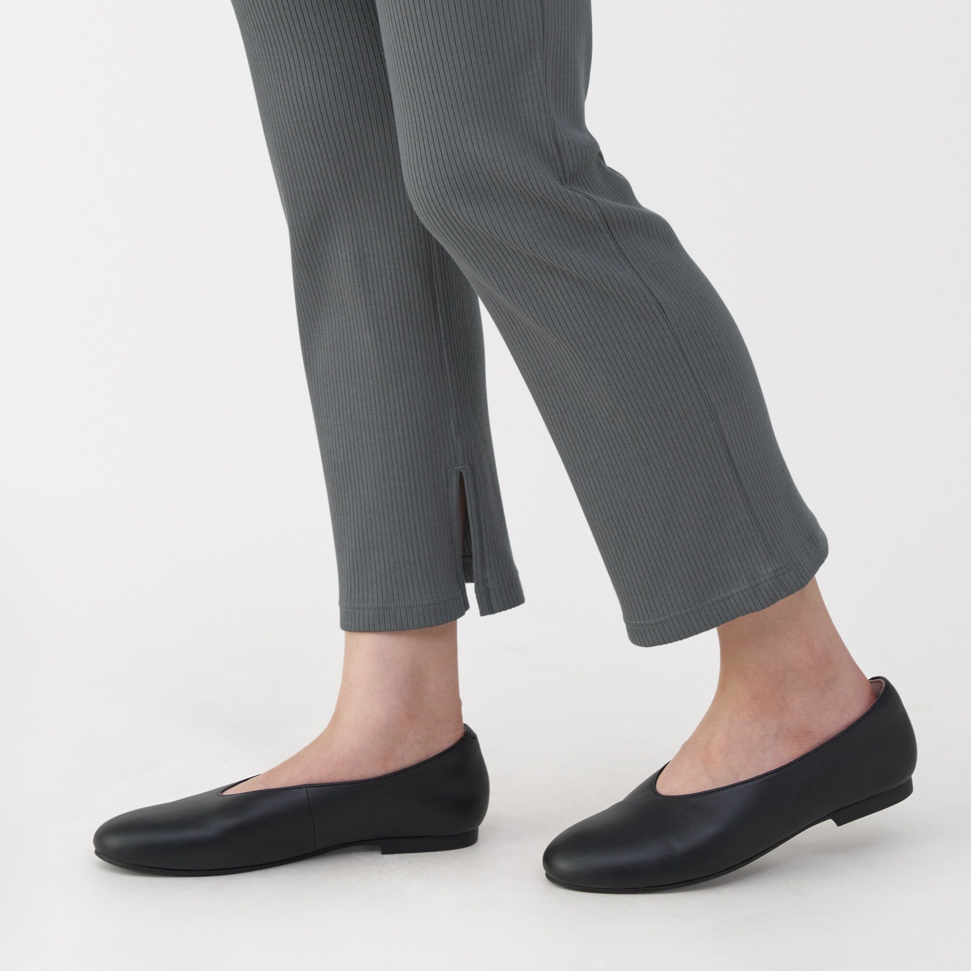 婦人　なめらかリブストレートレギンス（十分丈）