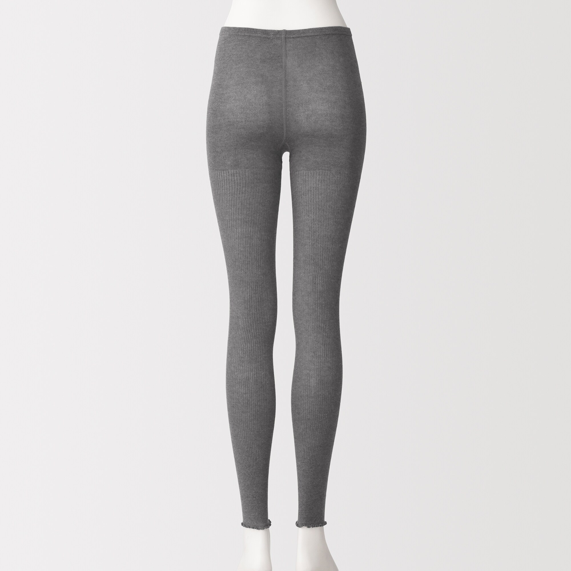 婦人　コットン混リブメロウレギンス