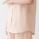 婦人　脇に縫い目のない　薄手ガーゼ五分袖パジャマ（ＯＳ）
