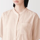 婦人　脇に縫い目のない　薄手ガーゼ五分袖パジャマ（ＯＳ）
