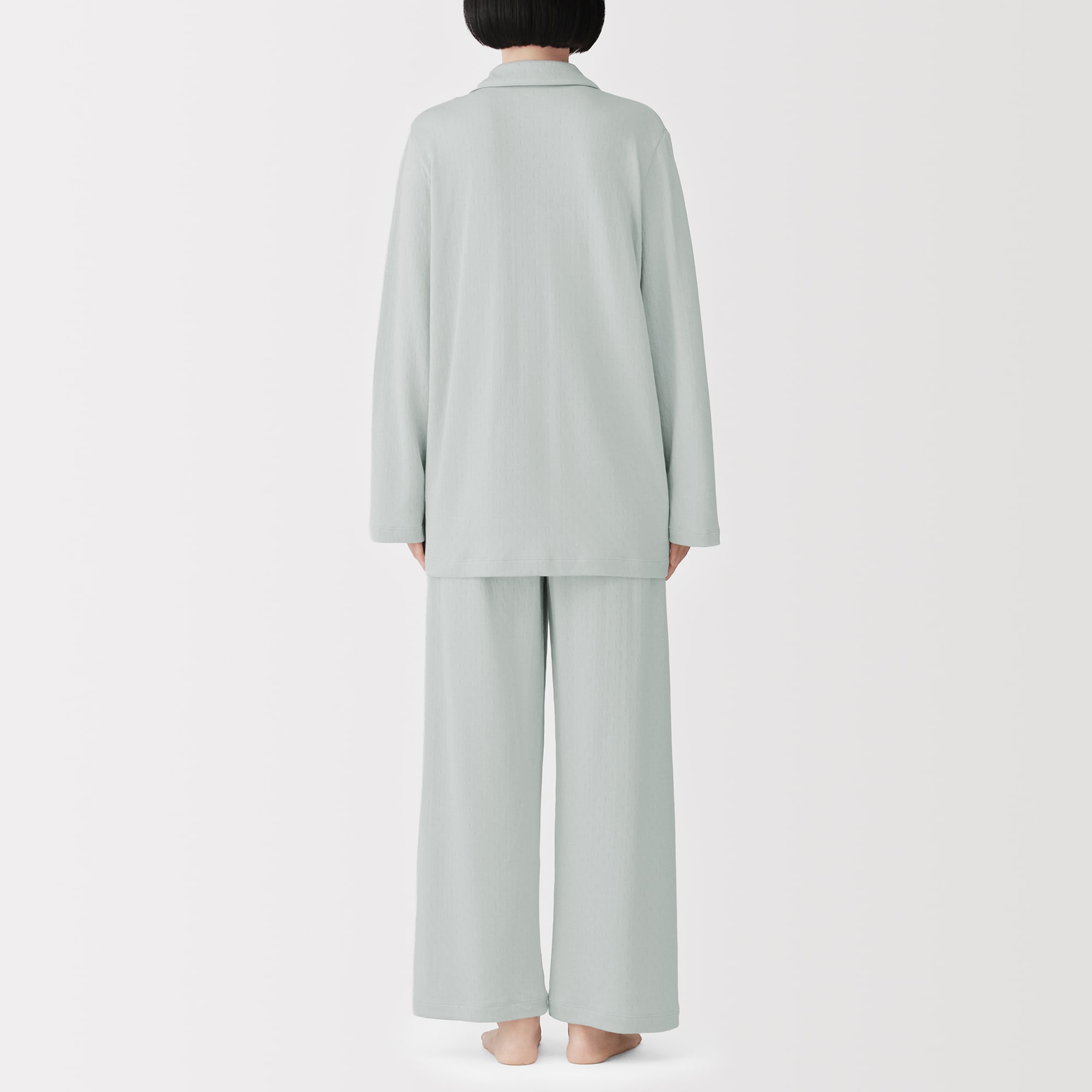 婦人　なめらか接結編み　長袖パジャマ