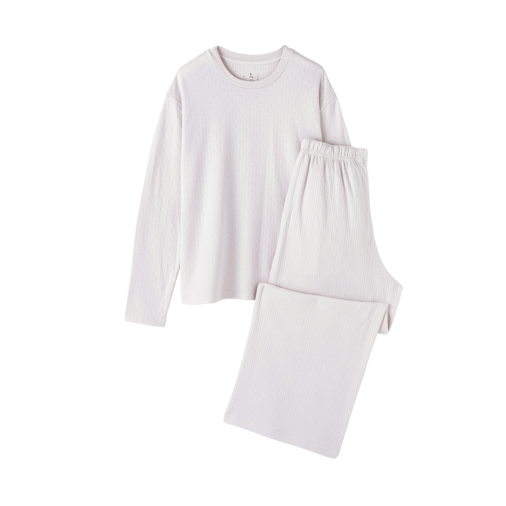 婦人　なめらか接結編み　長袖ルームウェアセット