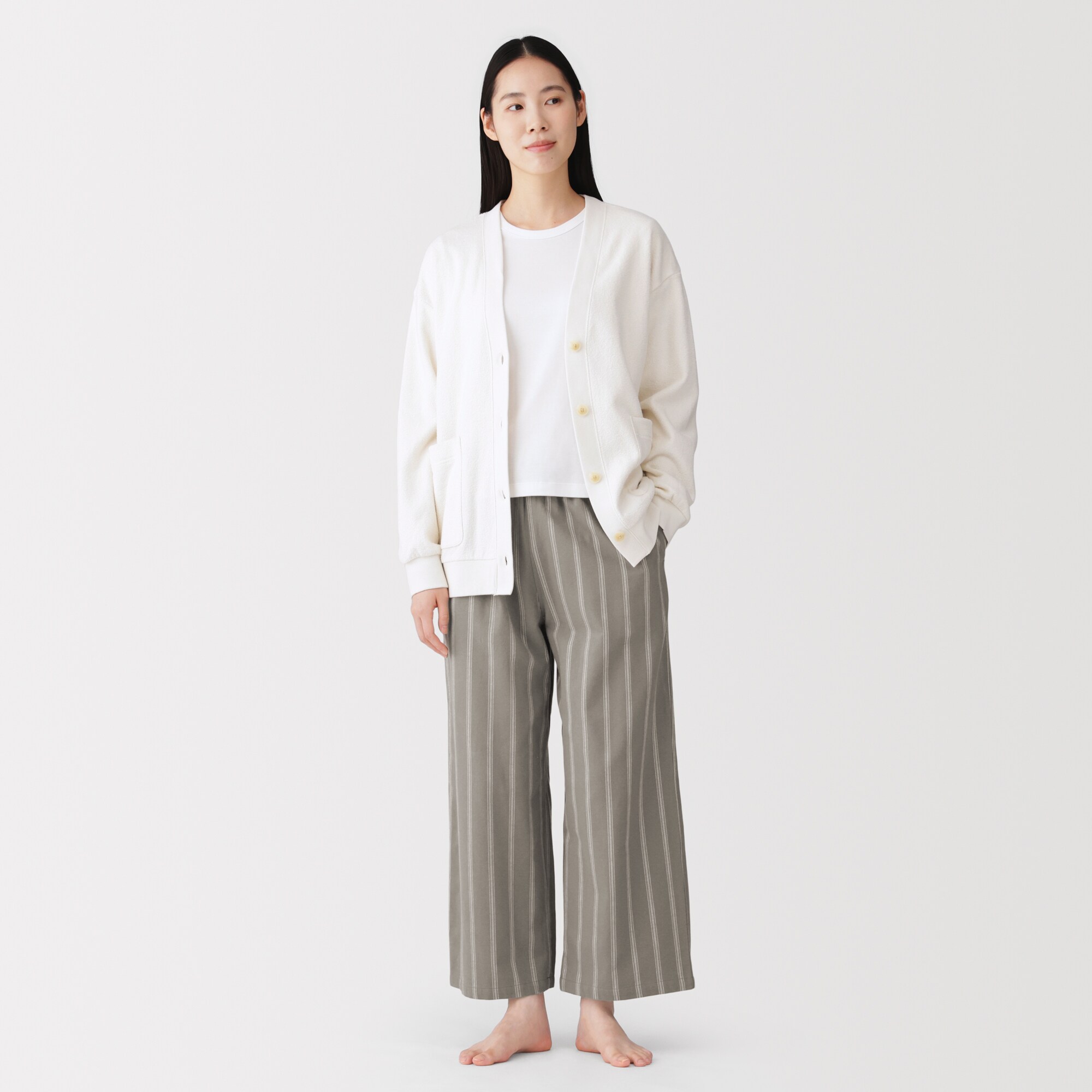 婦人　フランネル　ルームロングパンツ