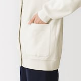 婦人　コットンブークレ　長袖カーディガン